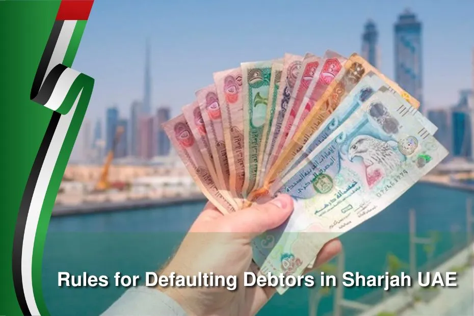 rules for defaulting debtors in Sharjah UAE